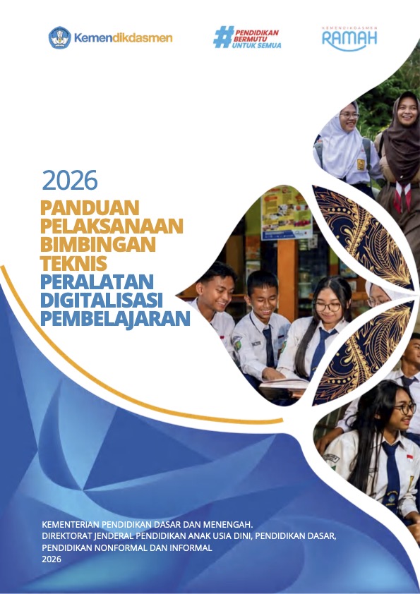Cover PANDUAN PELAKSANAAN BIMBINGAN TEKNIS PERALATAN DIGITALISASI PEMBELAJARAN